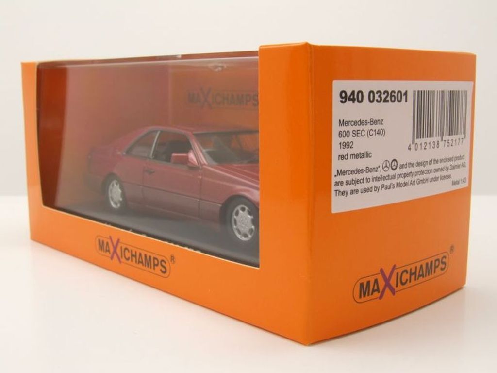 Schabak 1/43 - Mercedes 600 Seco Coupé C140 Roja