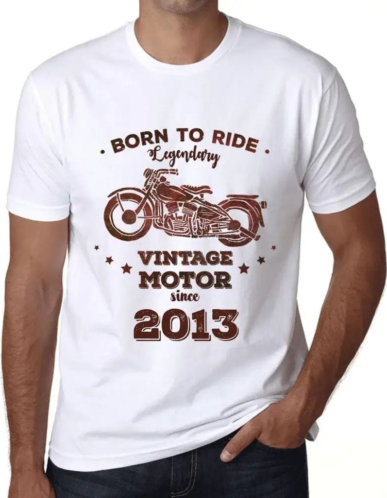 Herren Grafik T-Shirt Geboren, um ein legendäres Motorrad zu fahren, seit 2013 – Born to Ride Legendary Motor Since 2013 – Geschenk 11. Geburt...