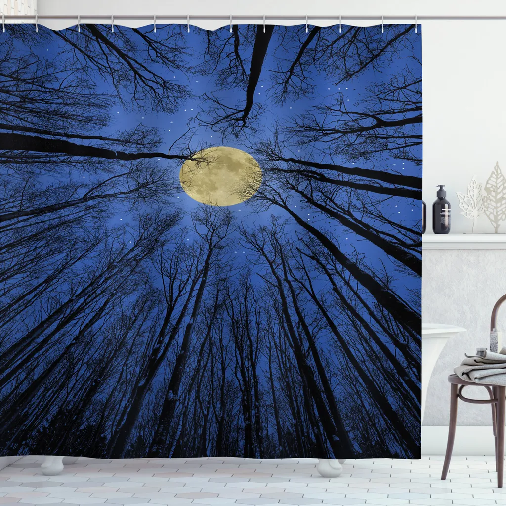 Tenda Doccia 175x240 ABAKUHAUS Luna Piena - Antimuffa e Lavabile