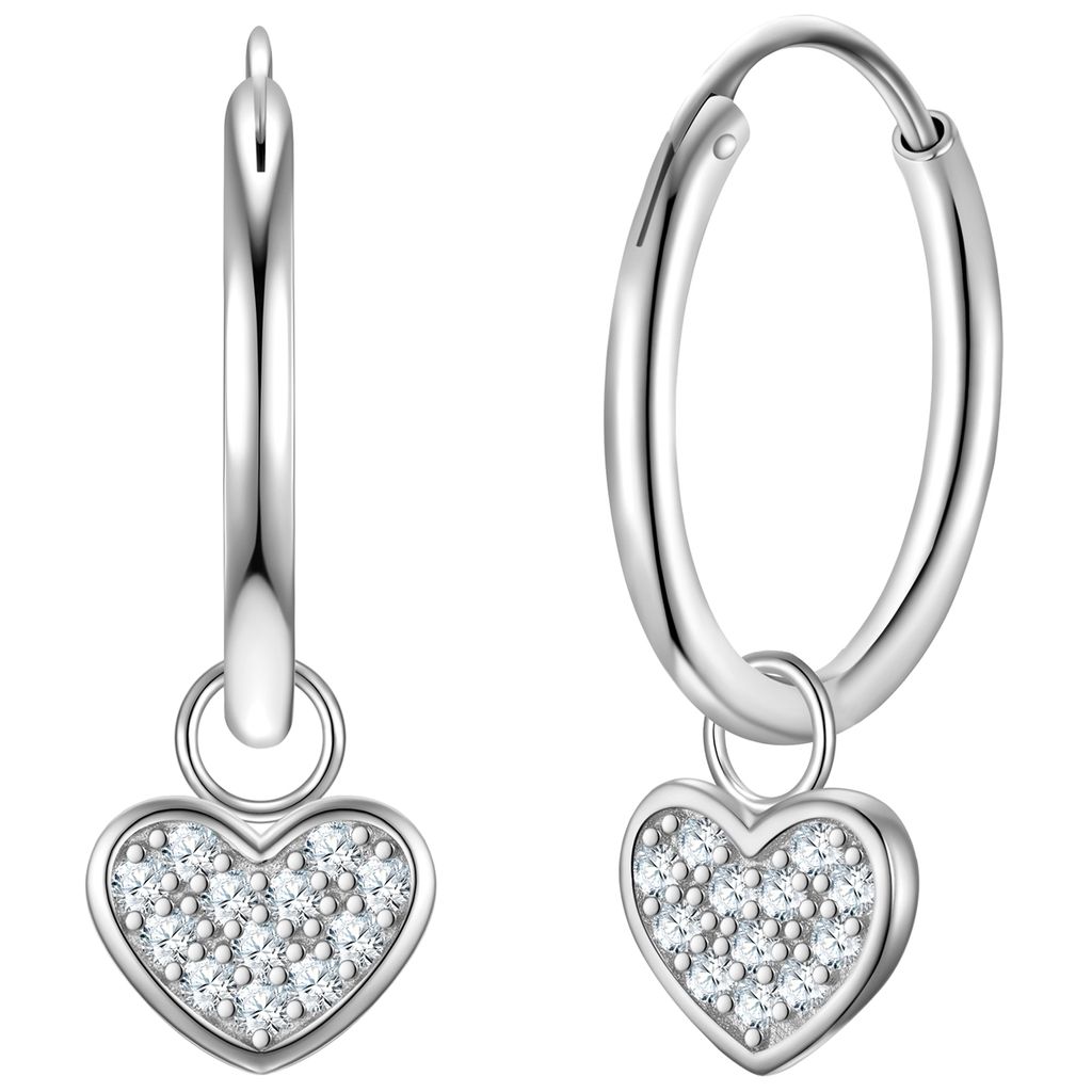 Rafaela Donata Creolen Herz Sterling Silber Zirkonia 50110282