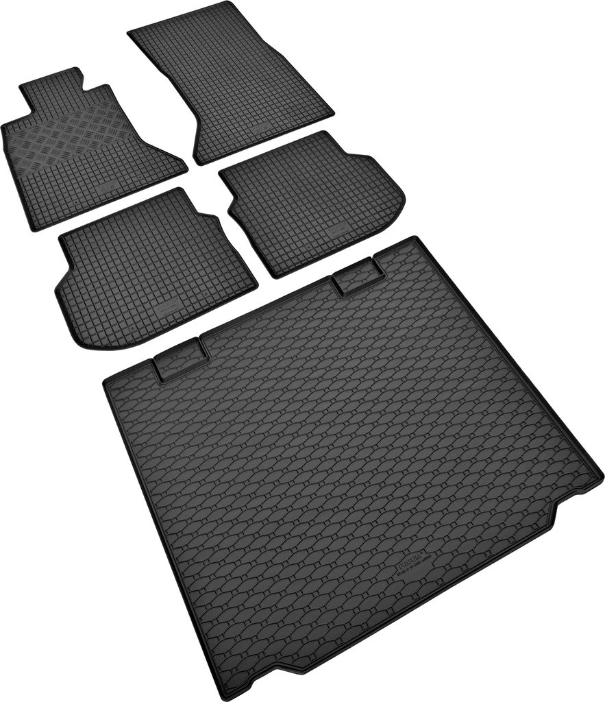 Passgenaue Gummifußmatten und Laderaumwanne von Z4L passend für BMW 5 F11 Touring ab 2014 bis 2017