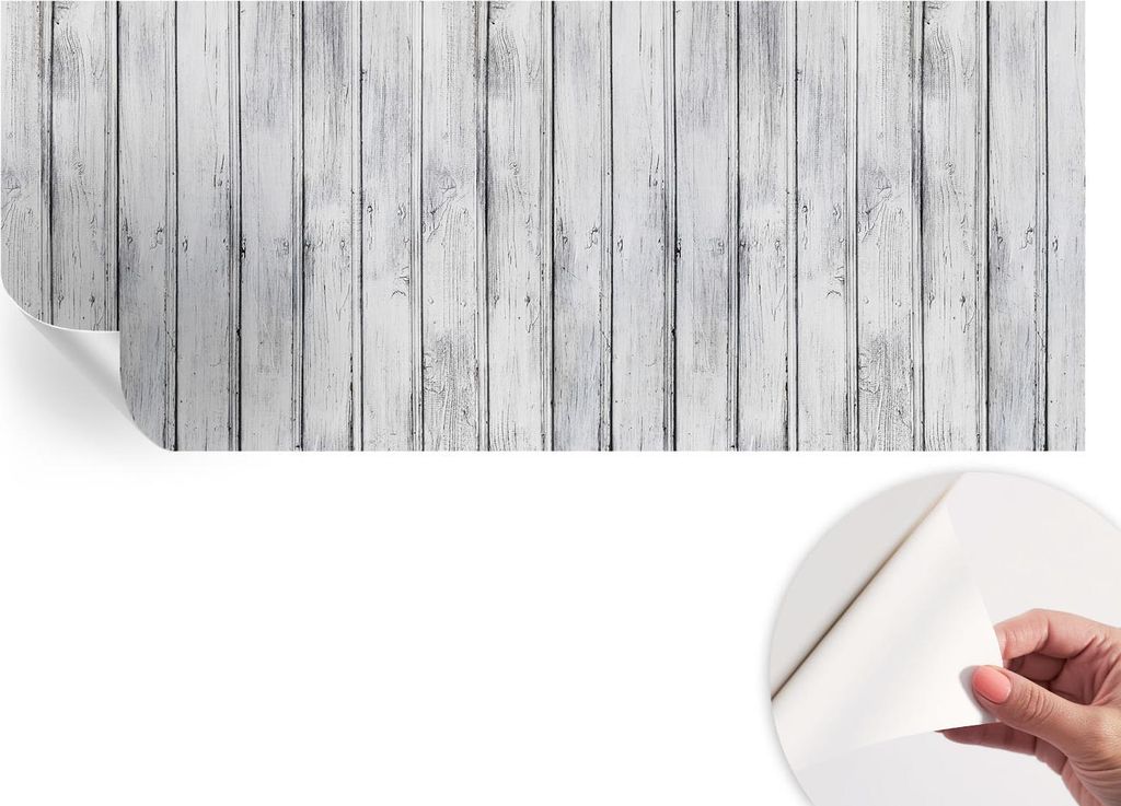 Selbstklebende Wandtapete - Dekorative Tapete für Wohnzimmer - Klebefolie für Wandbilder - Tapetenfolie für Wanddekoration - 208x146 cm - Holzbr...