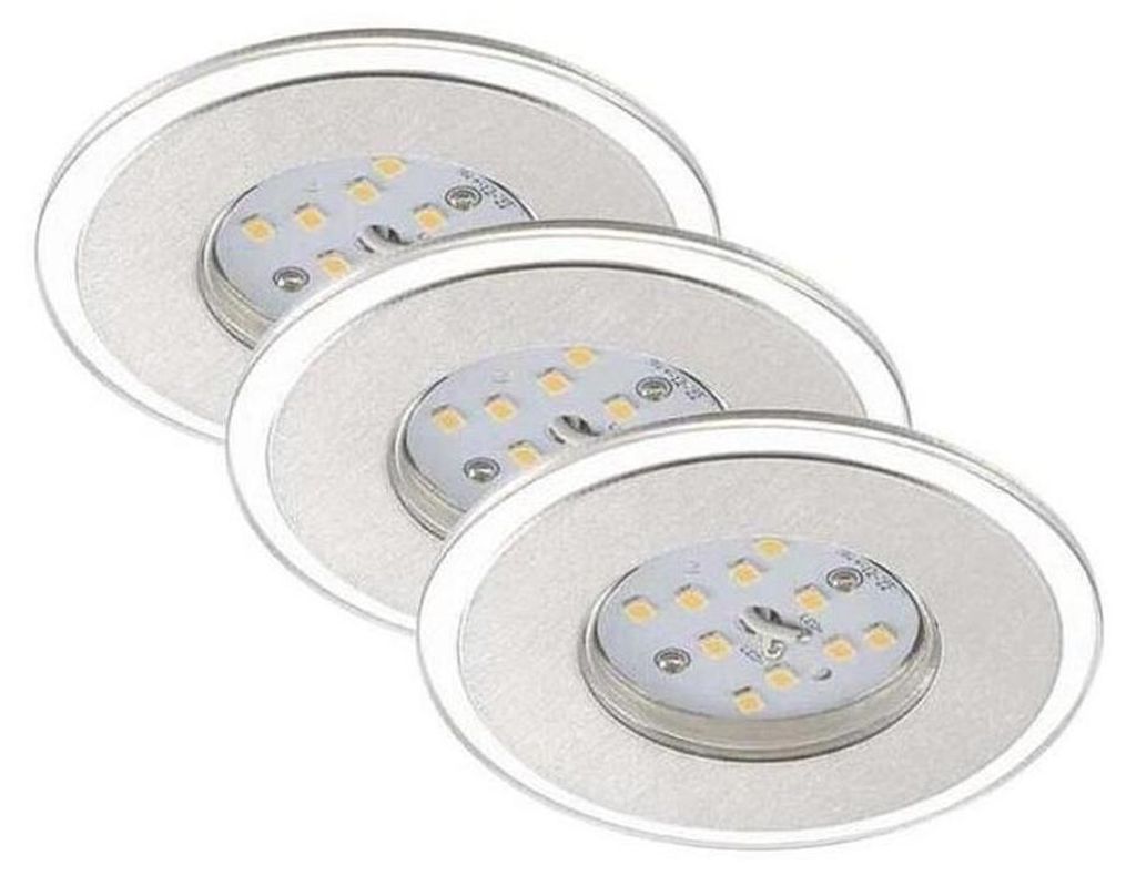 Briloner LED Einbauleuchten 3er Set Alu 3x4,5W 470lm 3000K Produktbild 