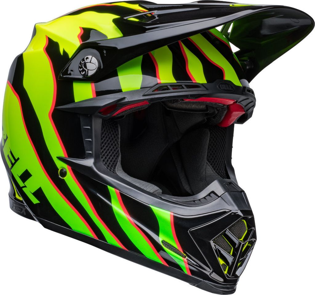 Bell Moto-9S Flex Claw Motocross Helm, schwarz/grün, XL