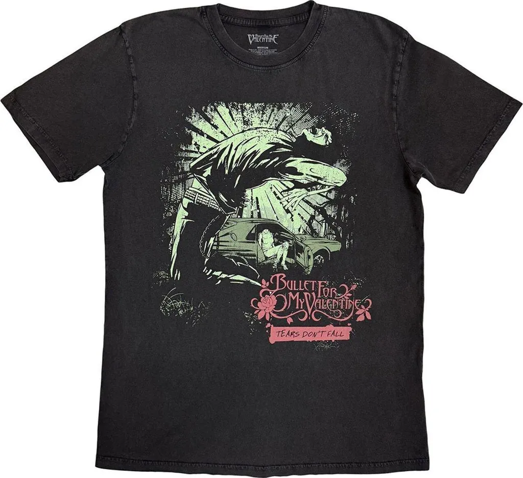 T-shirt Noir Tears Don't Fall Bullet For My Valentine pour Concert