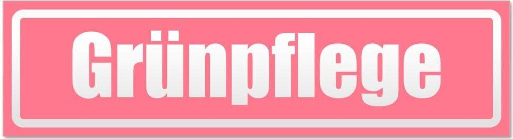 Kiwistar - Autoaufkleber - Hellrosa - 45 x 12 cm - Grünpflege invertiert - Hinweis Aufkleber Sticker für Auto, Kfz, Fahrrad, PKW, LKW