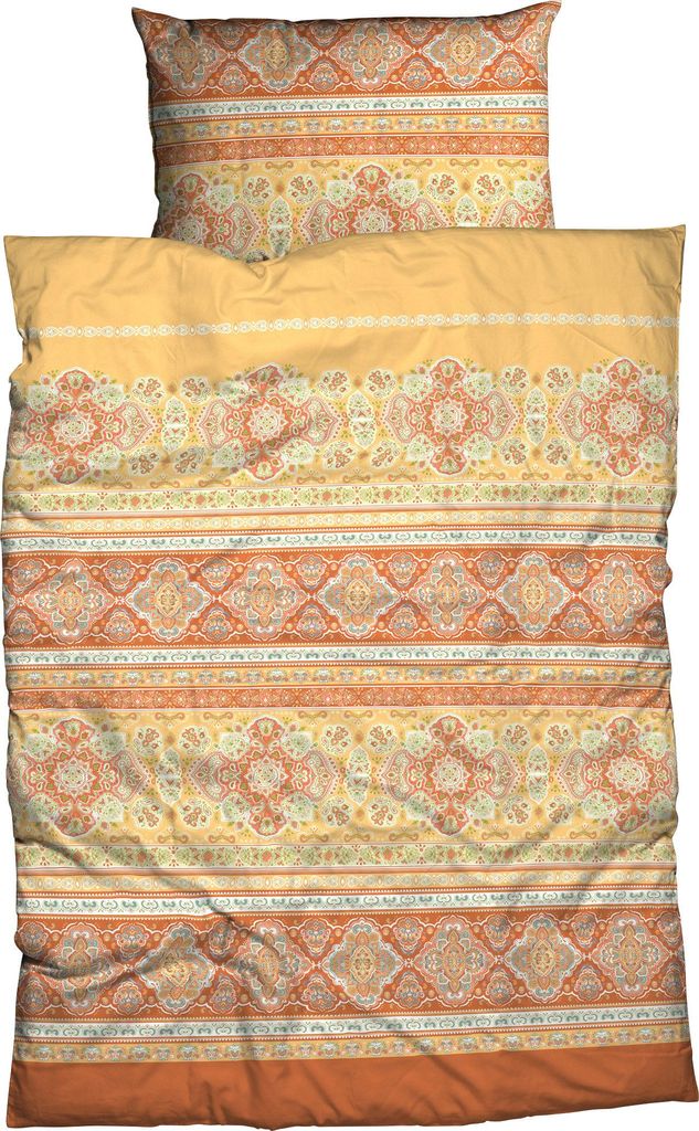 Casatex Bettwäsche Majella" gelb-orange 1x 135x200 cm + 1x 80x80 cm"
