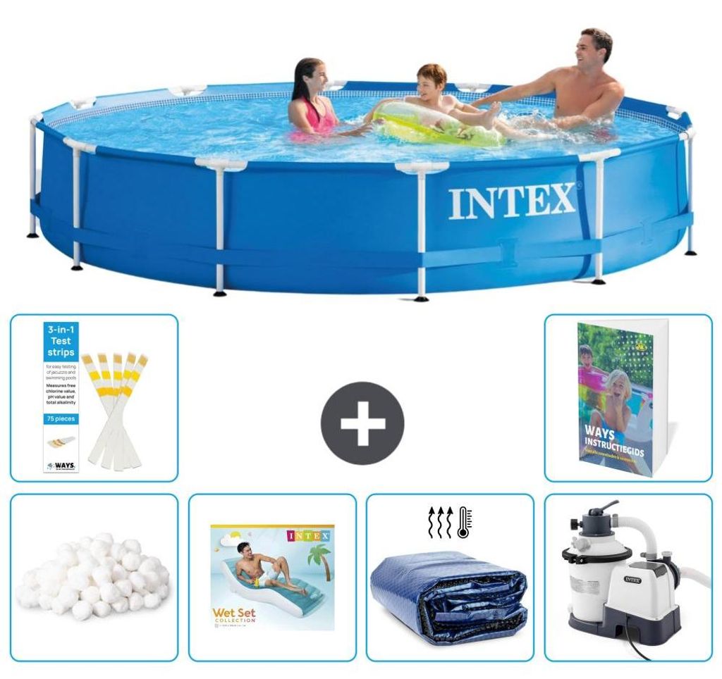 Frame Pool Rund - 366x76 cm - 7-teilig S5