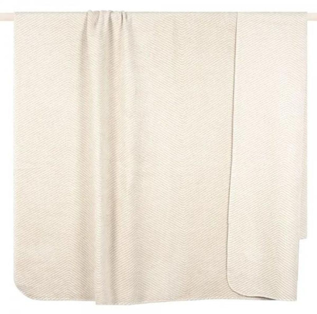 pad Decke Byron Fischgrätmuster Sand Natural (150x200cm) Produktbild 