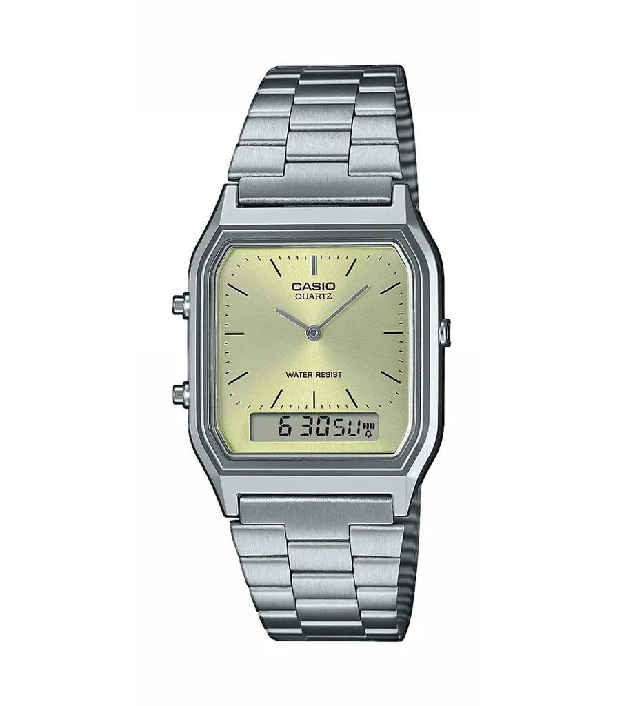 Casio Uhr Vintage Modell Collezione Edgy Quadrante a raggi di sole AQ-230A-9AMQYES
