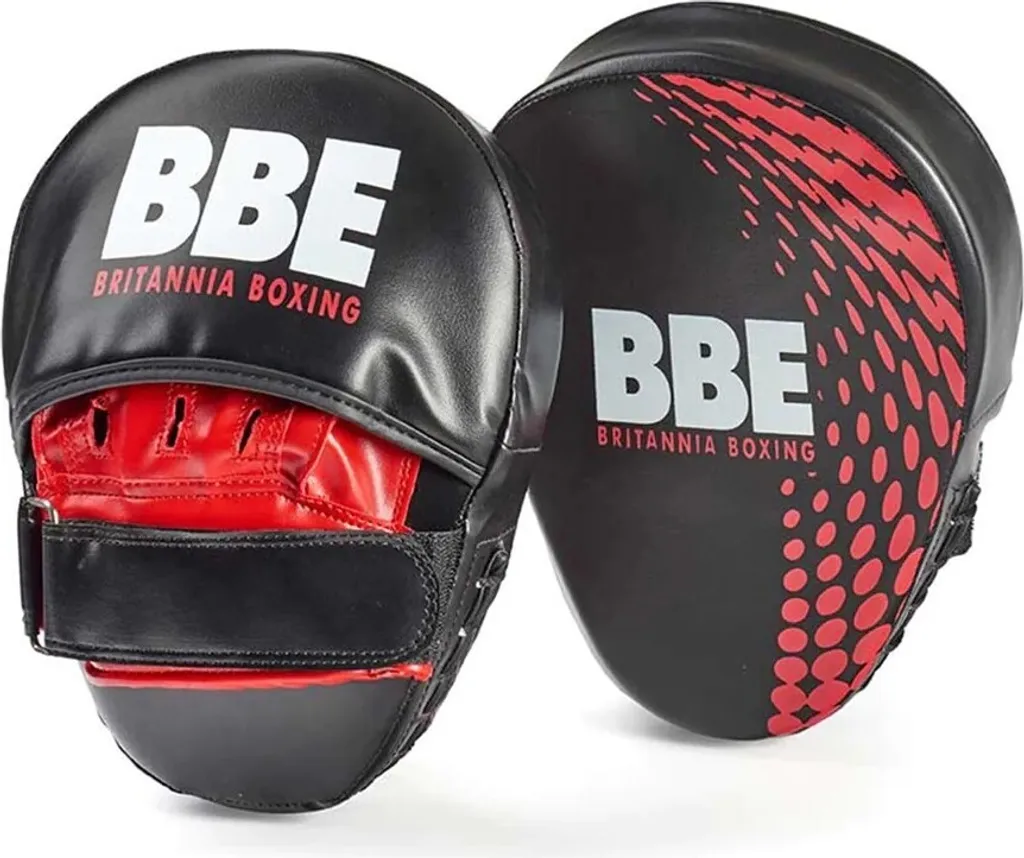 BBE - Tamponi da allenamento per boxe con gancio e jab "FS Curved" MQ833 (taglia unica) (nero/rosso)