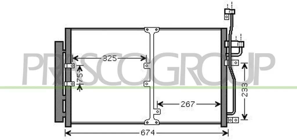 Condenseur de Clim PRASCO DW720C001 pour Captiva et Antara L07 OE 20759648
