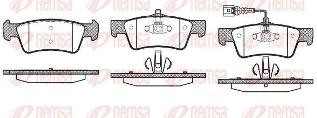 REMSA Bremsbeläge Satz Hinten Bremsklötze für VW Transporter V Bus (7HB, 7HJ, 7EB, 7EJ, 7EF, 7EG, 7HF, 7EC) 1187.01