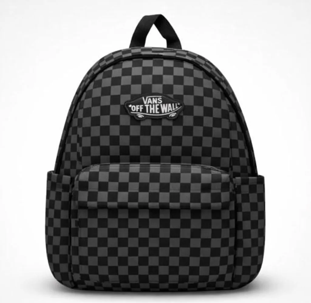 Sac à Dos Scolaire Enfant VANS Old Skool Grom Noir avec Imprimé Damier