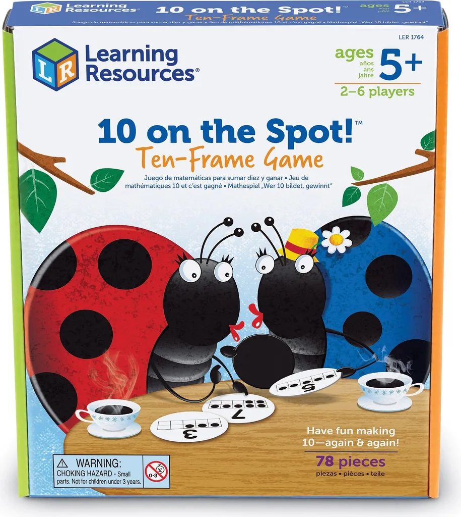 Jeu mathématique 10 On The Spot Learning Resources avec jetons illustrés - 2
