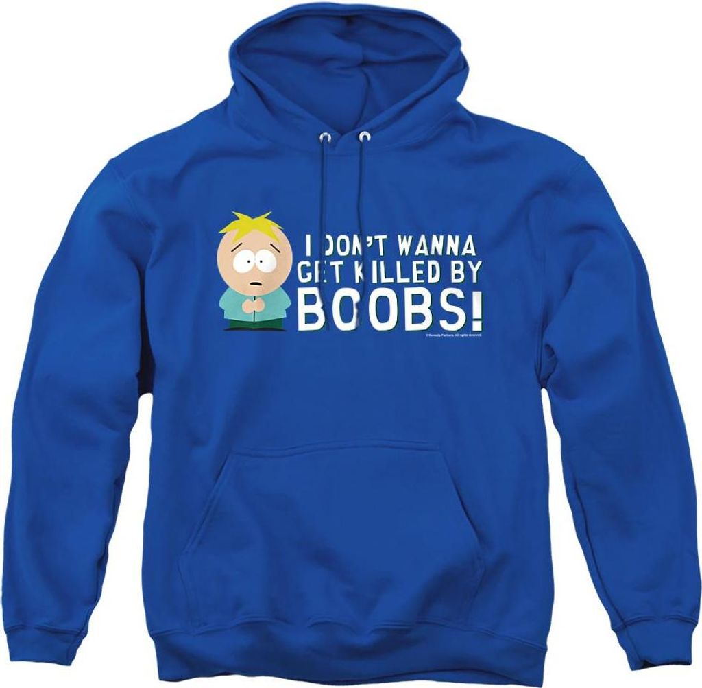 South Park - "Killed By Boobs" Kapuzenpullover für Herren/Damen Uni TV27344 (XXL) (Königsblau)