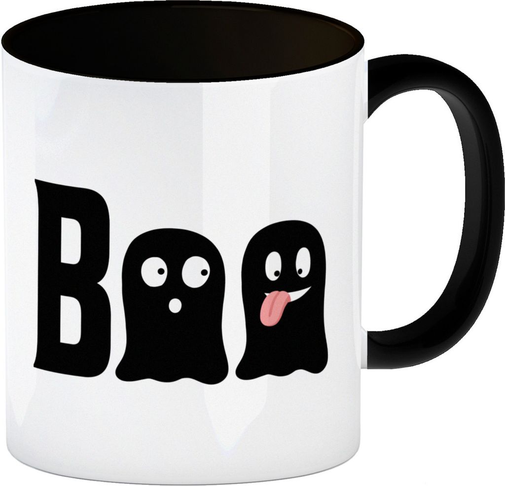 Boo Gespenster Kaffeebecher Schwarz Produktbild 