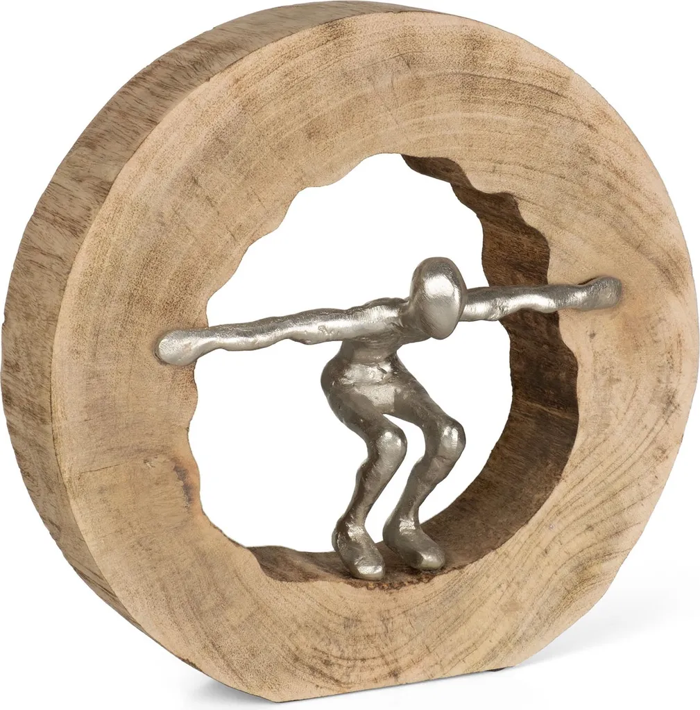 Décoration intérieure durable Moritz en bois de mangue massif et métal