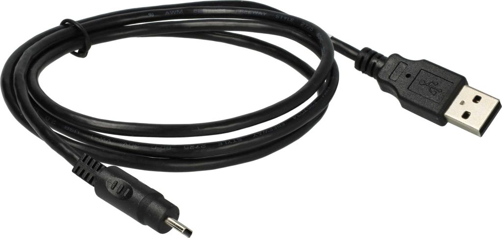 vhbw USB Datenkabel Ladekabel kompatibel mit Cowon U5, T2 MP3 Player Schwarz, 100 cm