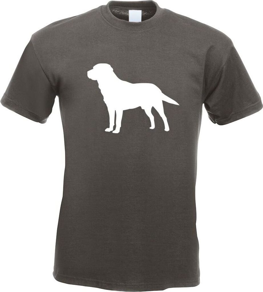 Kiwistar - T-Shirt - Graphit - Labrador Hund Retriever Motiv Bedruckt Funshirt Design Print - mit Motiv Bedruckt - Funshirt Design - Sport - Freize...
