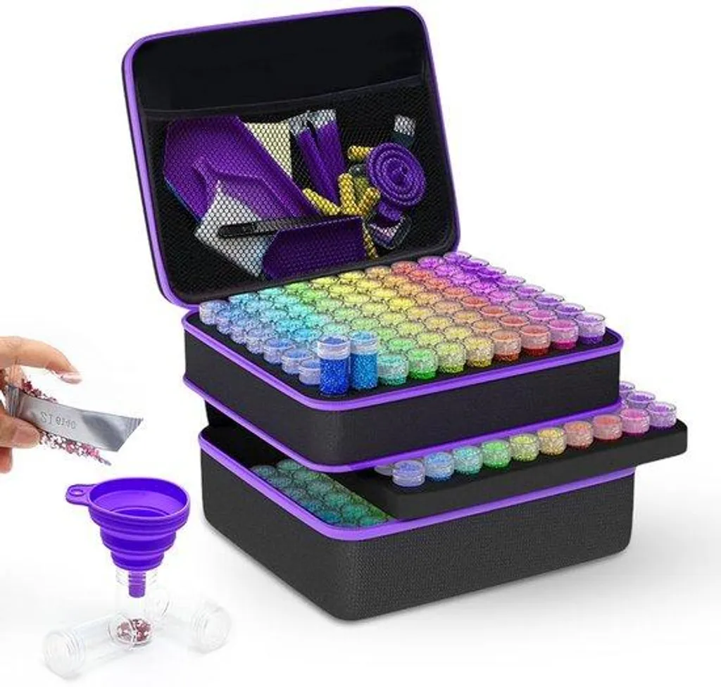 Kit Peinture Diamant 5D complet avec accessoires et boîte de rangement