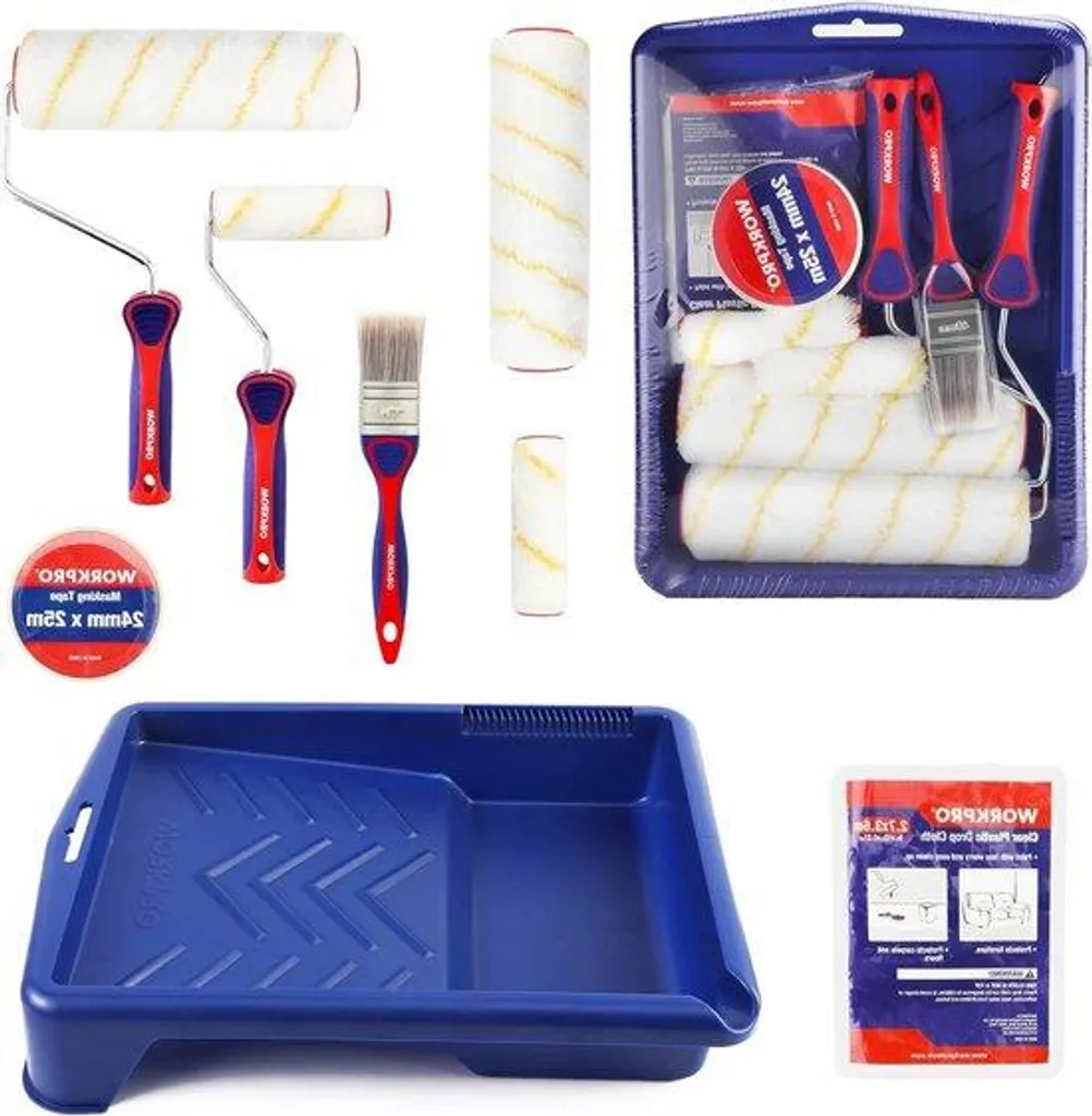 Peindre sans traces les zones étroites avec ce kit de 10 mini-rouleaux