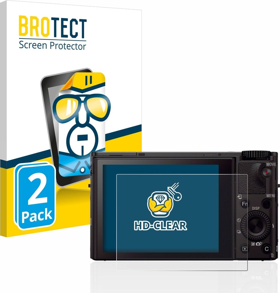 2x Für Sony Cyber-Shot DSC-RX100 III Schutzfolie BROTECT Displayschutz Display Schutz Folie Klar Transparent
