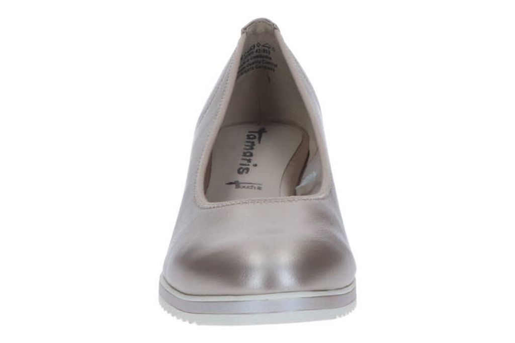 Tamaris Damen Pumps Lack Metallic Keilabsatz Bastoptik Produktbild 11