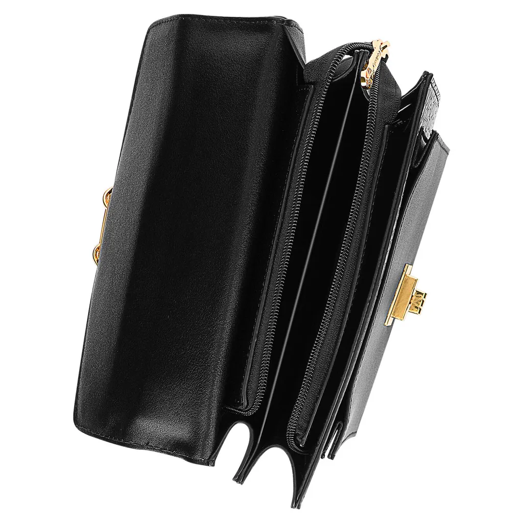 Regalo Donna: Borsa Gallantry Nera Coccodrillo | Elegante e Trendy - 3