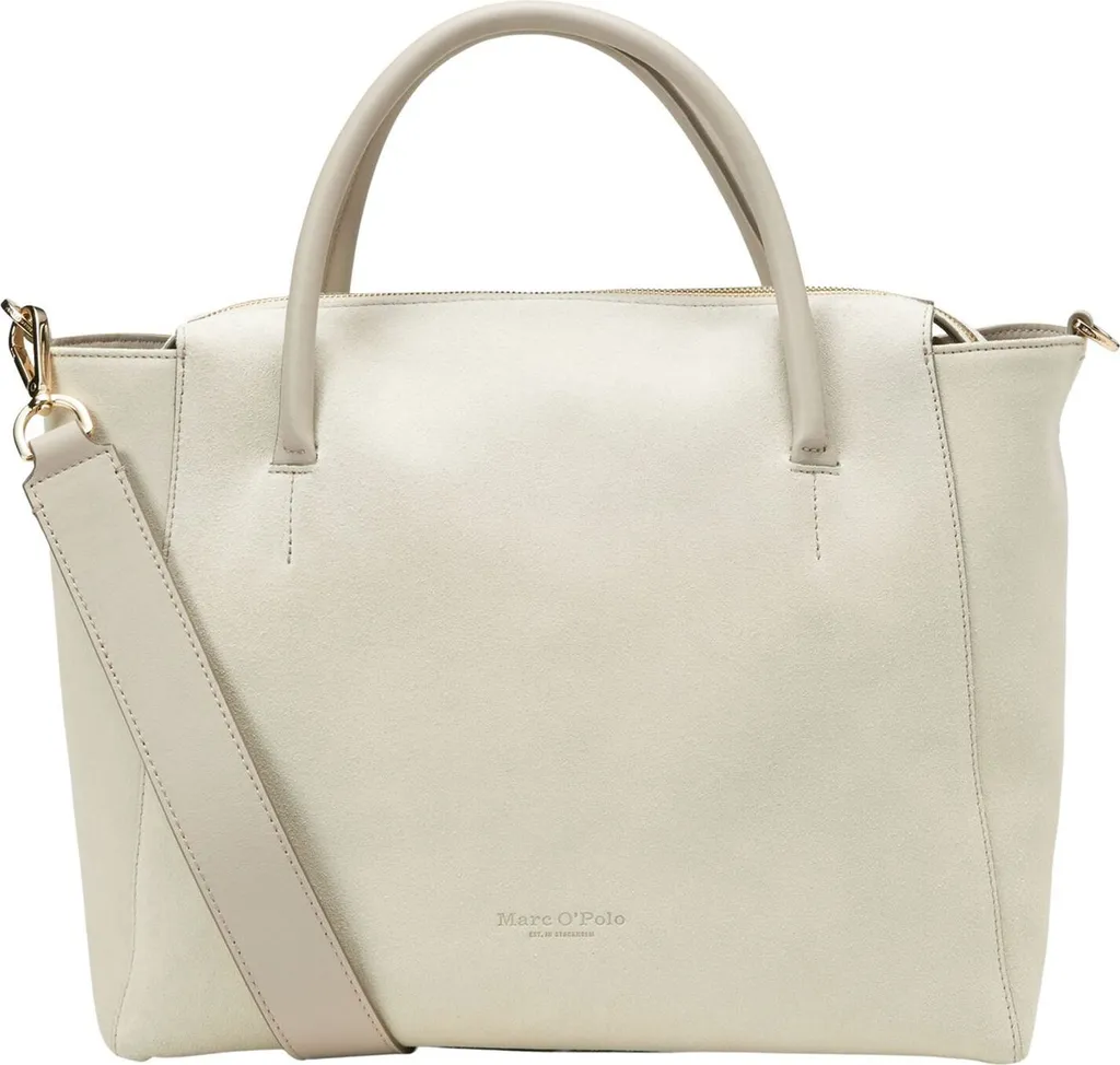 Sac à Épaule Taya en Cuir Grainé Stone Grey - Qualité Marc O'Polo
