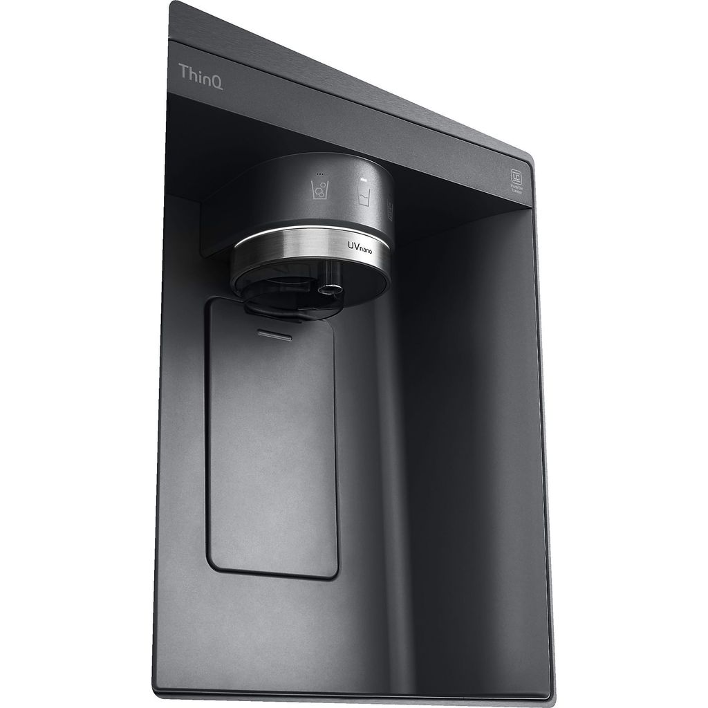 LG GSXV90MCAE Freistehende Side-by-Side Kombi, 2 TÃ1/4ren, Schwarz, 416 l Nutzinhalt KÃ1/4hlteil, 219 l Nutzinhalt Gefrierteil, 91,3 cm Breite, ,...