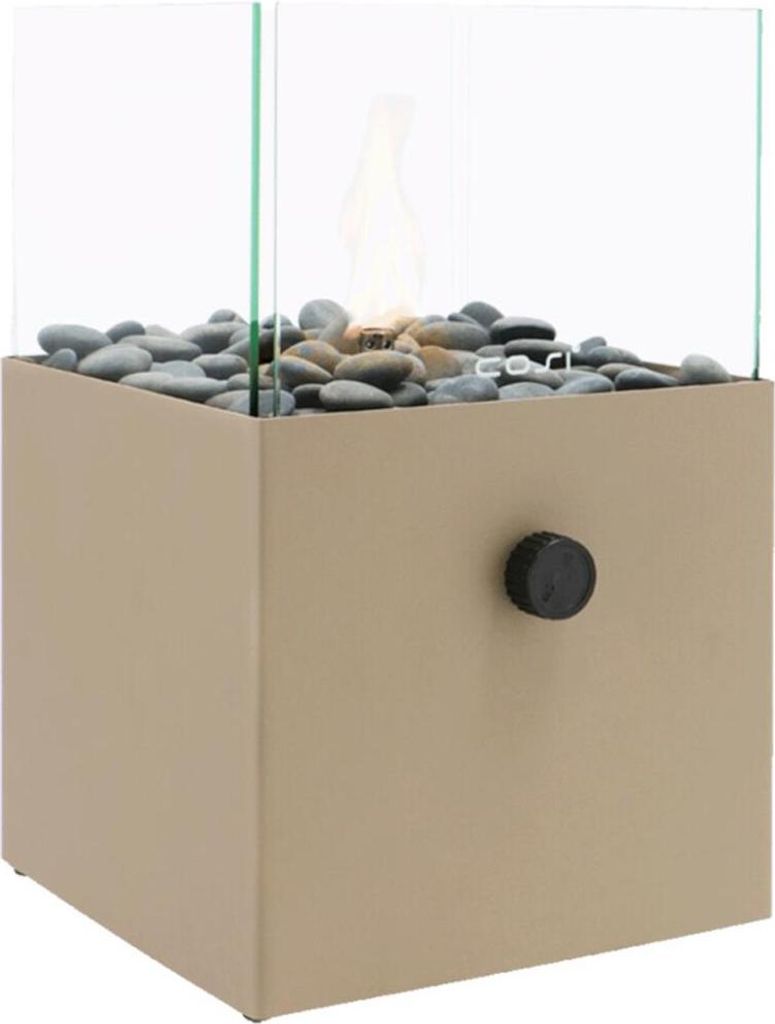 Cosifire Tischfeuer COSISCOOP Square sandy beige | Ø20x32,5cm