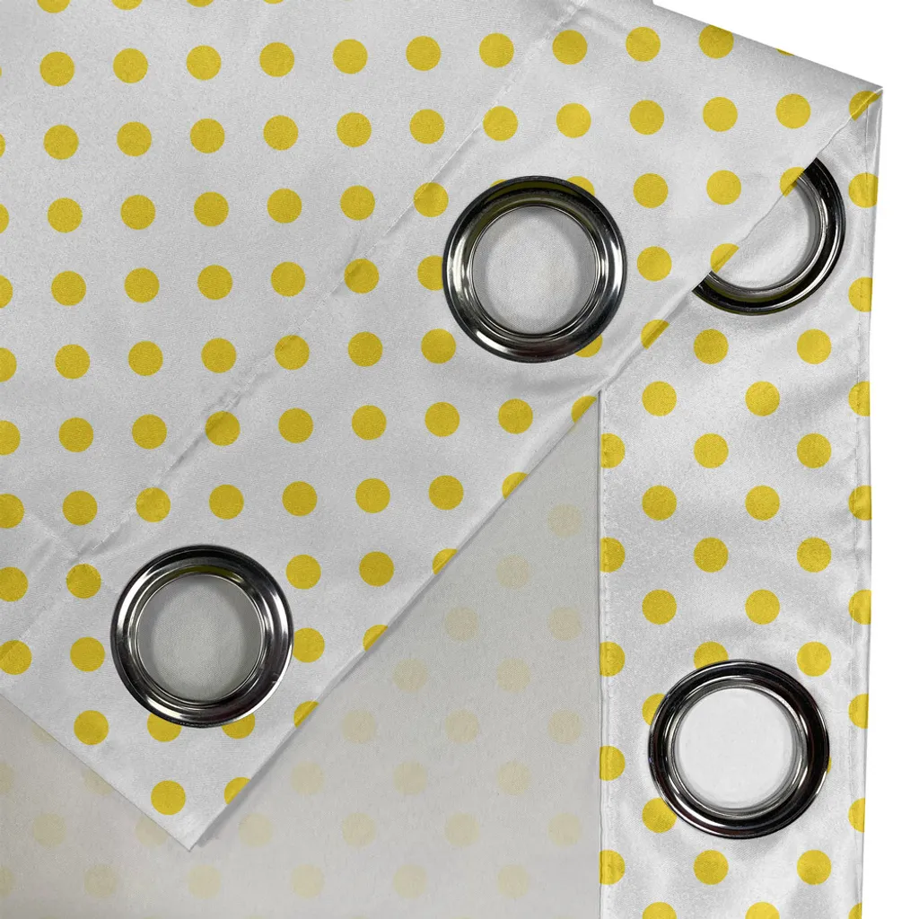 Paire de rideaux rétro imprimé jaune lavable en machine 280x175 cm