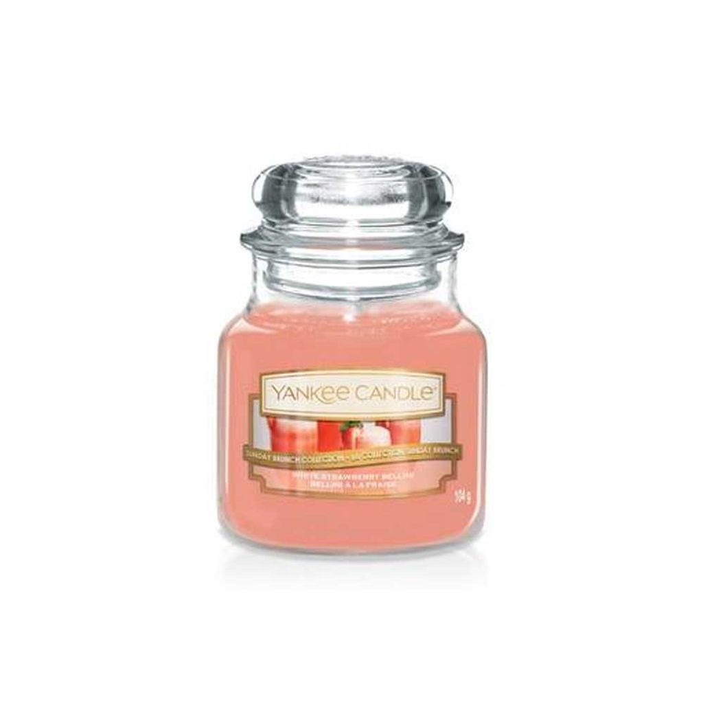 Yankee Candle Small Jar White Strawberry Bellini