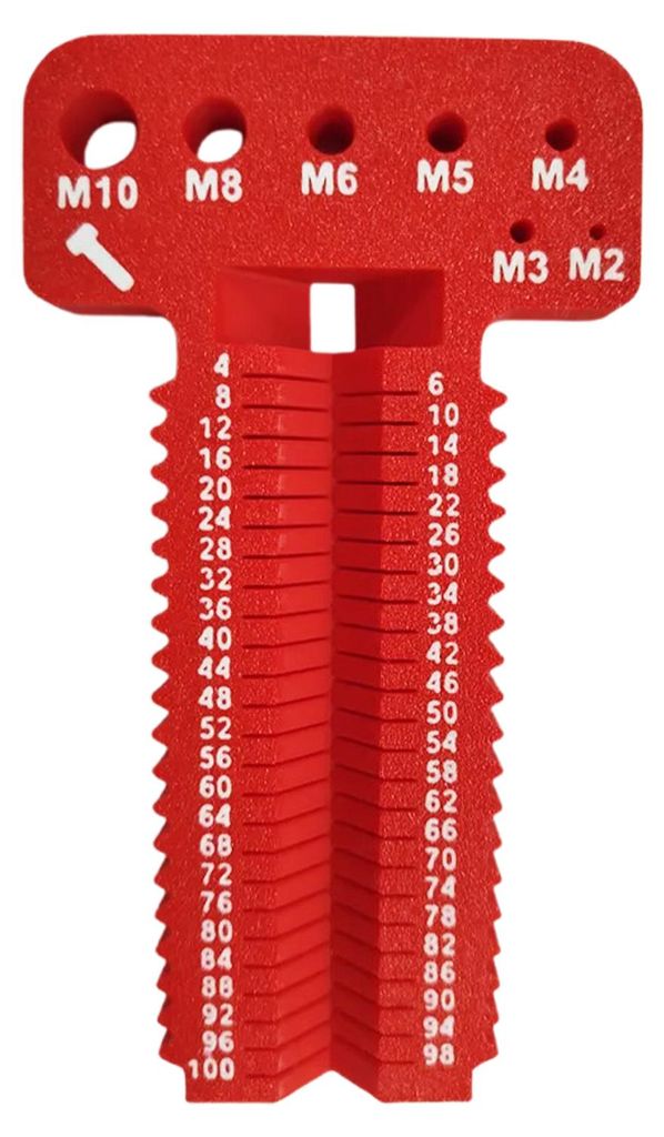 Schraubenmesswerkzeug, robust, ergonomisch, hochpräzise, M2-M10, 4-100 mm Länge, Schraubenmuttern-Messlehre