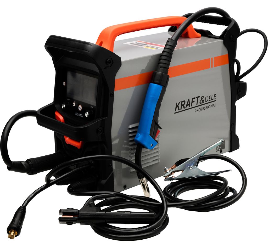 KRAFT&DELE | Elektroden-Schweißgerät, 255A, MIG/FLUX/MMA/LIFT TIG/ALU, Mini-Inverter-Schweissgerät, kompakt, leicht, mit Anti-Stick-Funktion, f...