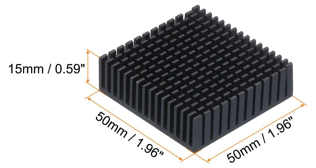 1Stk 50x50x15mm Kš¹hlk?rper Aluminium Kš¹hler Kš¹hlk?rper Kš¹hlung mit Thermal Blau Aufkleber fš¹r Chip CPU Transistor FET IC Verst?rker ...