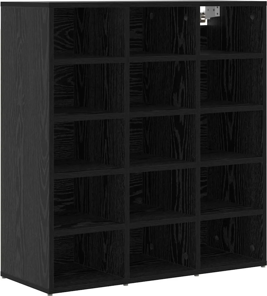 Scarpiera Economica e Robusta Rovere Nero - 77,5 x 30 x 83,5 cm
