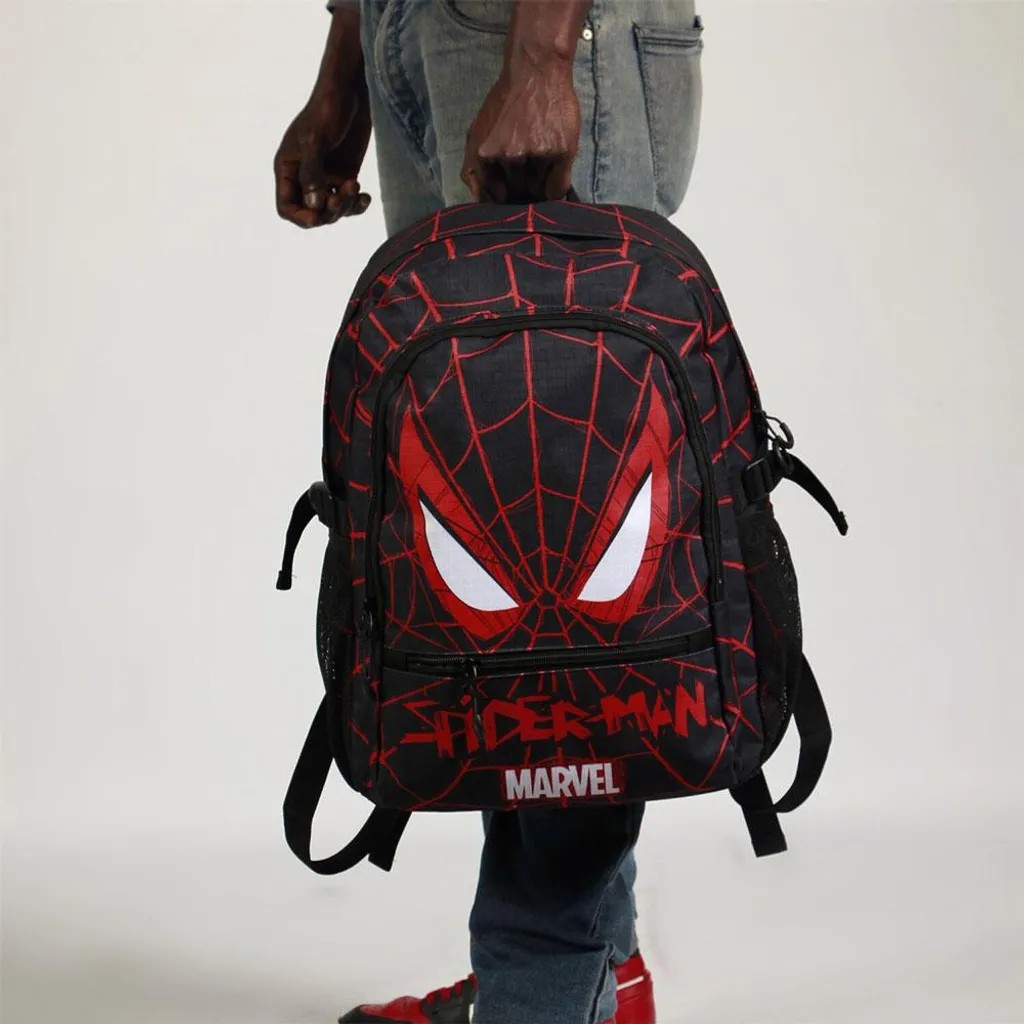 Petit sac à dos scolaire Spiderman Vision Noir Marvel pour Adolescent