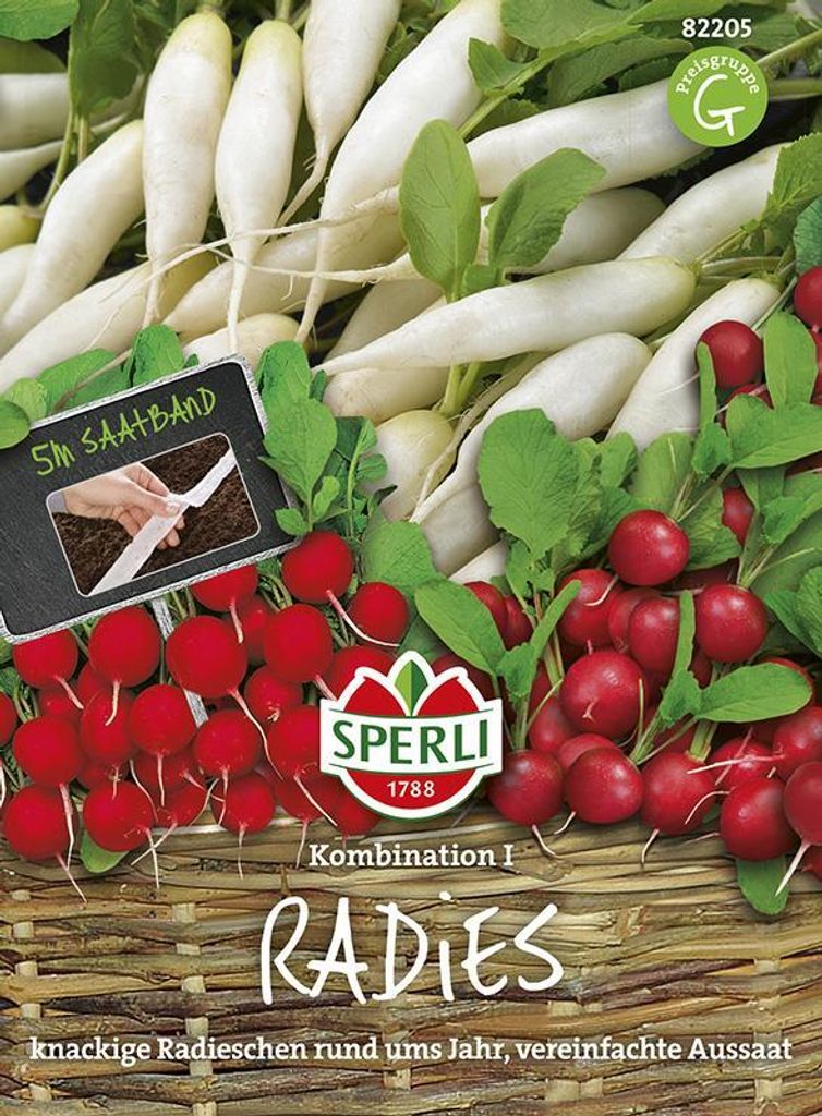 SPERLI Radieschen Saatband Kombination I 5 lfd. Meter