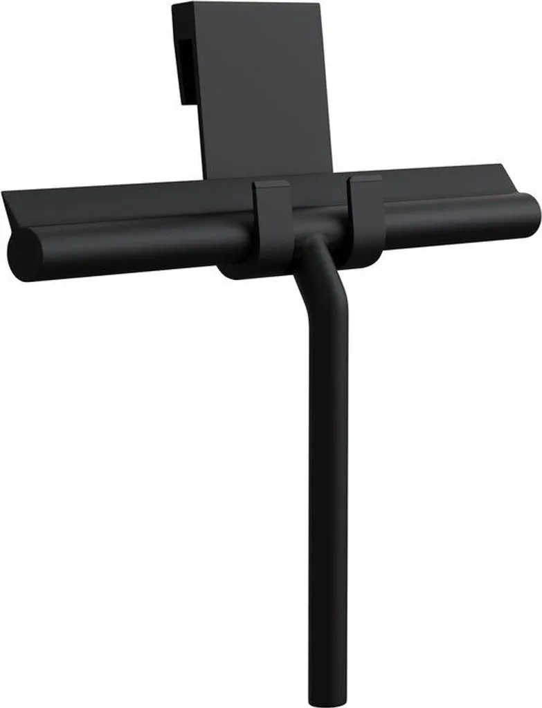 Racleur anti-traces pour douche et vitres noir avec support sans perçage