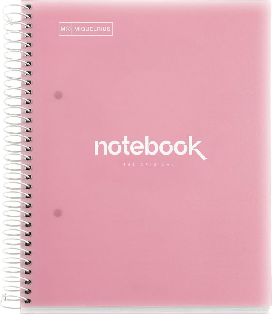 MIQUELRIUS Collegeblock "Notebook EMOTIONS" DIN A5 rosa kariert 120 Blatt