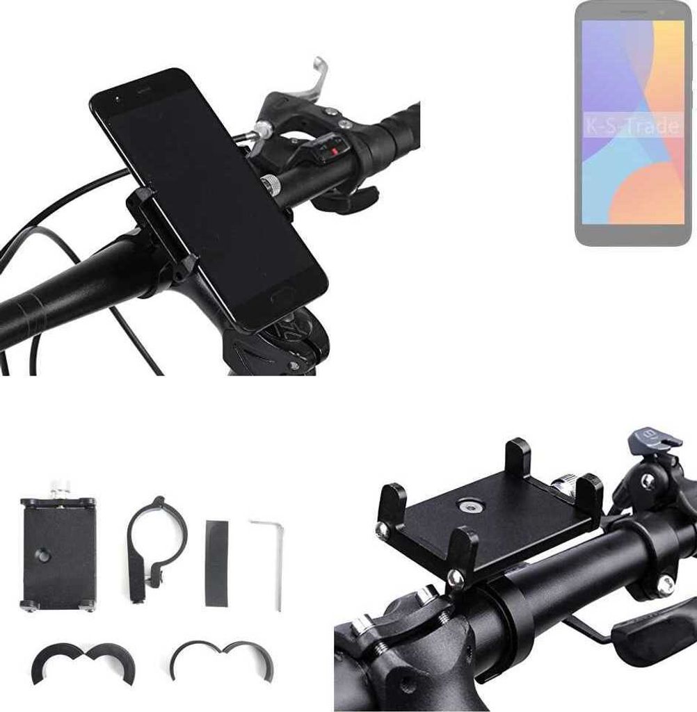 K-S-Trade Handyhalterung für das Fahrrad kompatibel mit Alcatel 1 (2021) Halter Lenkstange Fahrradhalterung Motorrad Bike Mount Befestigung