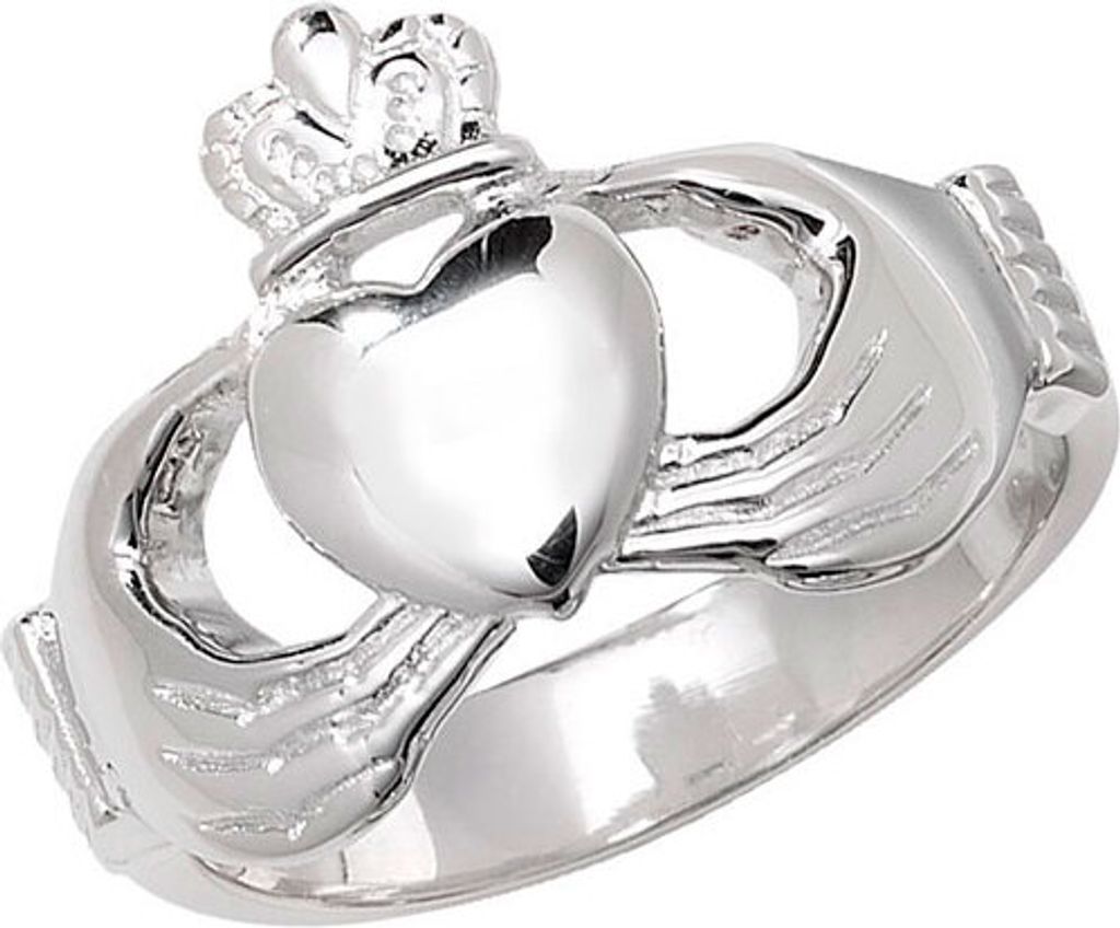 Wunderschöner 925 Sterling Silber Herren - Claddagh Ring, 69 (22.0); TRS22170RSZ