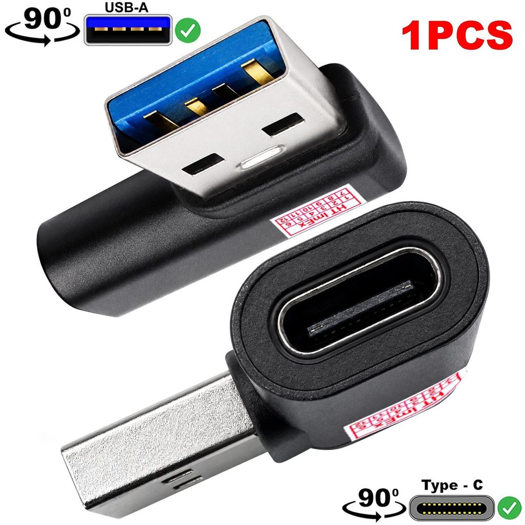 USB-A Stecker auf USB-C Buchse Konverter Adapter 90 Grad Winkelstecker USB 3.0