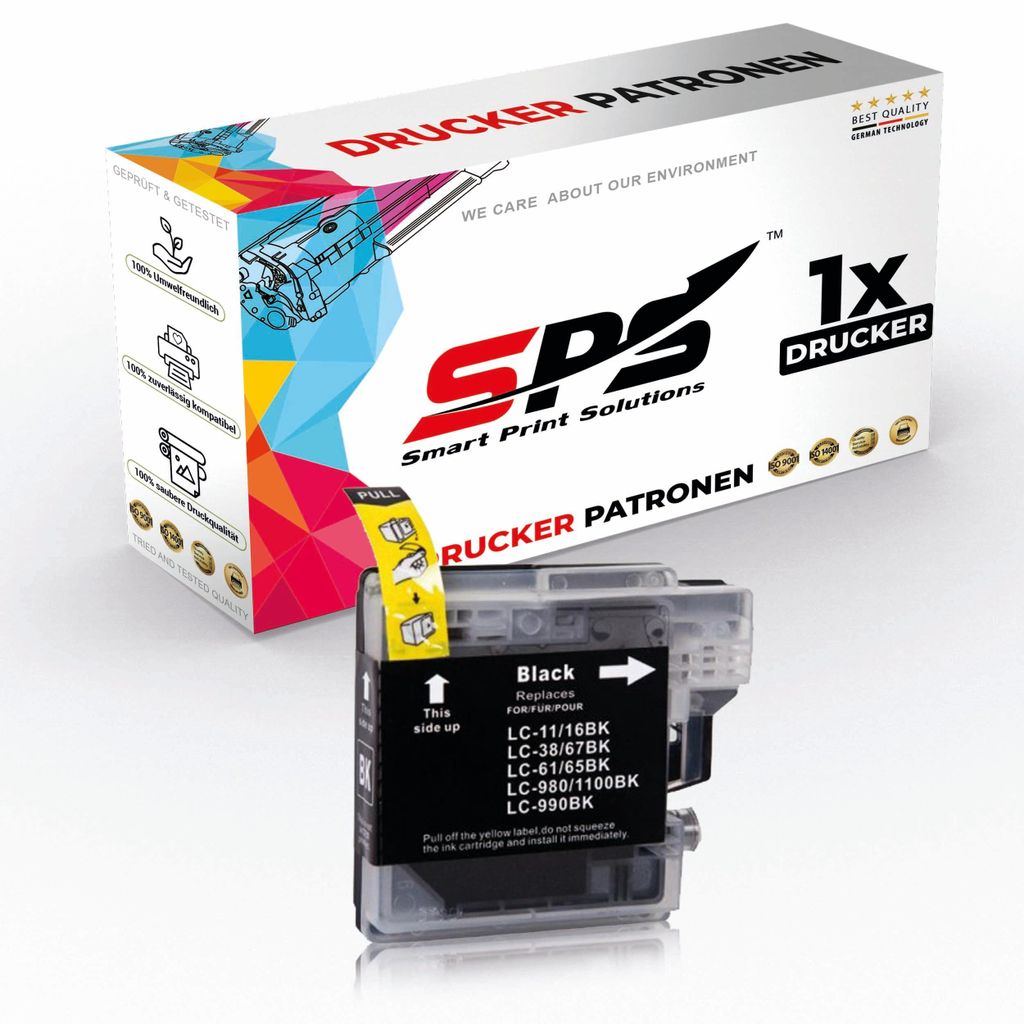 LC-1000BK Tintenpatrone Kompatibel für Brother DCP-560 CN | 1x Schwarz