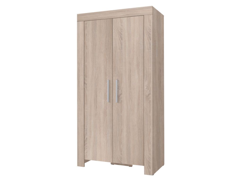 Kleiderschrank 2-türiger 100 cm Hellbraun YANG JCR02