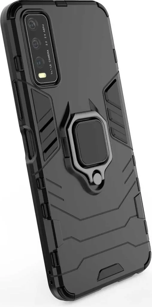 Coque antichoc Vivo Y11s Noir avec support vidéo X-ring - SPACECASE