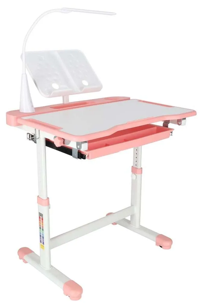 Coin bureau complet pour devoirs avec chaise stable et lampe de lecture