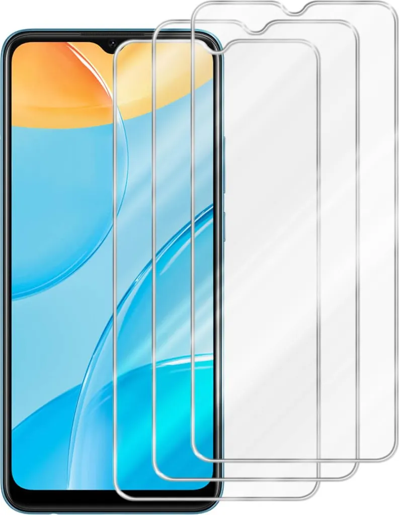 Cadorabo 3x Pellicola Vetro Temperato OPPO A15 A15s Crystal Clear 9H